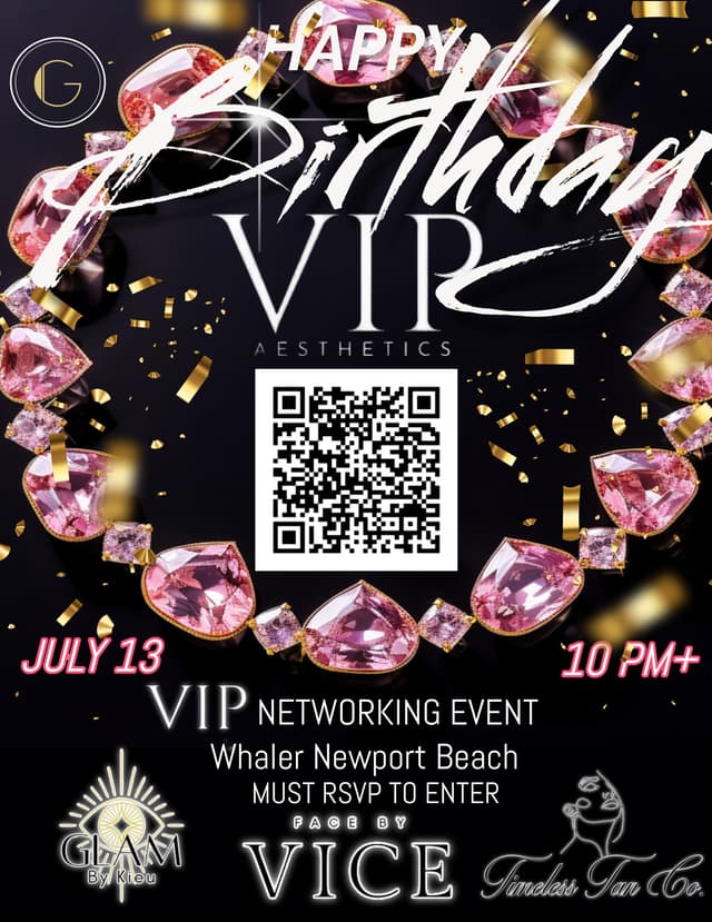 VIP Aesthetics OC flyer