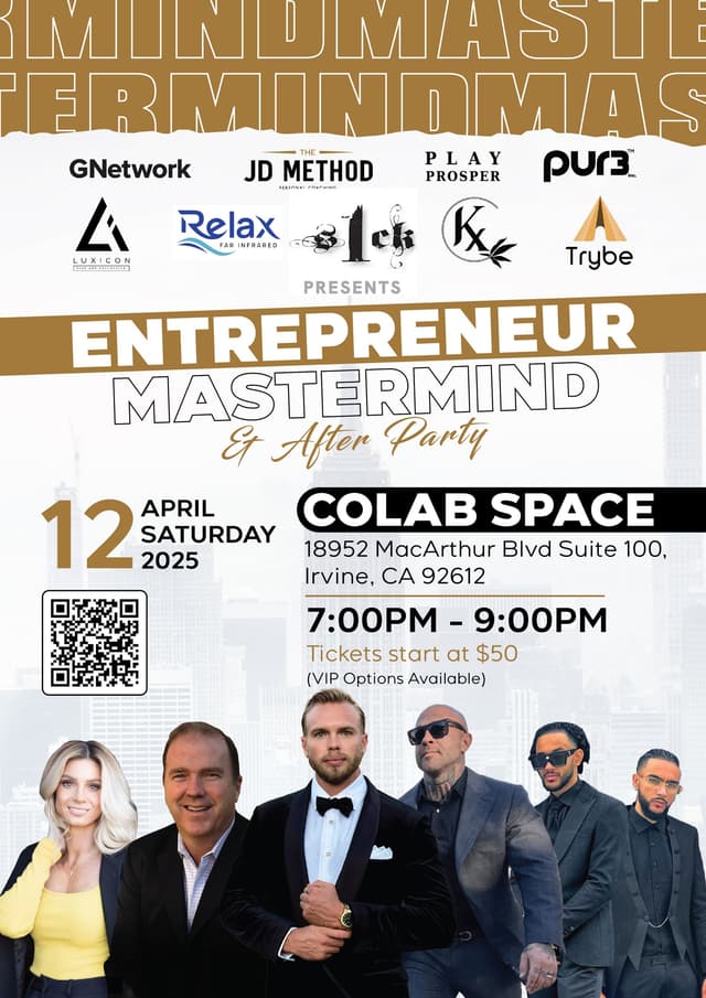 Entrepreneur Mastermind & After Party flyer