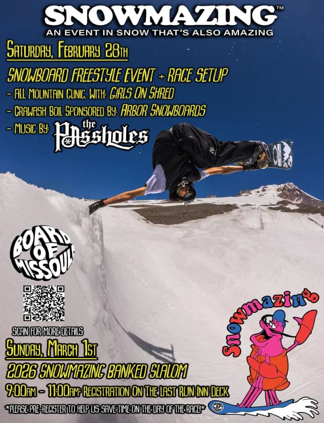 Snowmazing 2026 flyer